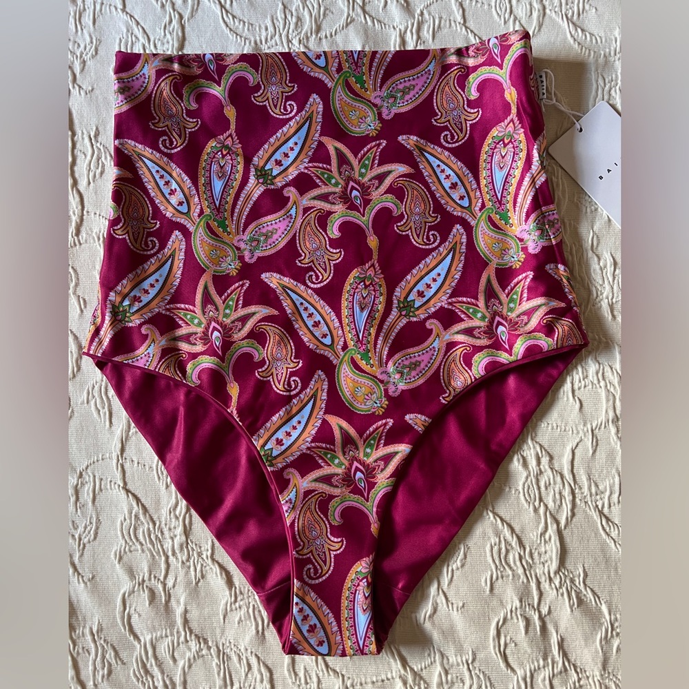 Baiia Paisley Sangria bikini bottoms BNWT
